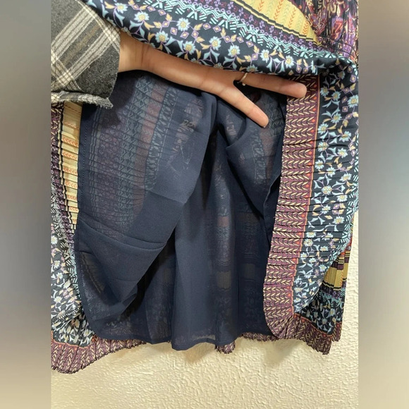 Anthropologie Current Air Paisley Boarder Print The Purple Haze Dress Women’s S - Picture 9 of 14